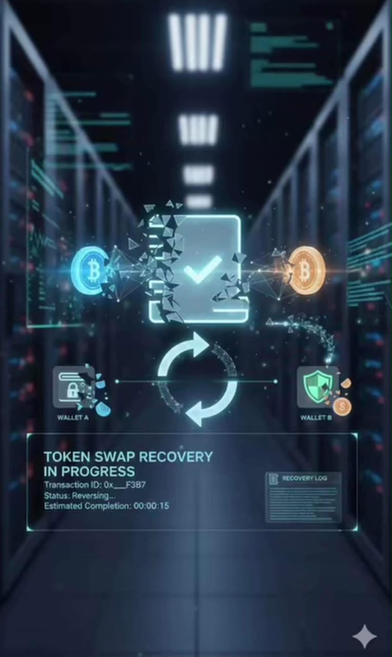 Token Swap Recovery — example of recovered digital asset transaction